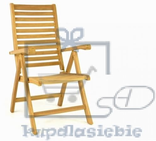 Divero Drewniane krzesło regulowane T - drewno tekowe