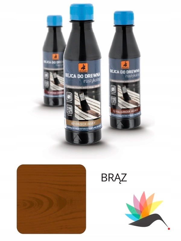 Dragon Bejca Do Drewna Rustykalna 0,2 l Brąz