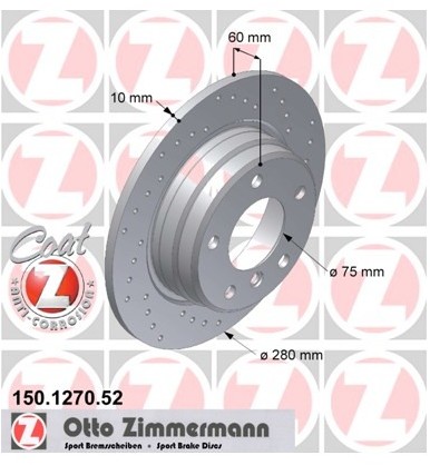 Zimmermann Tarcza hamulcowa 150.1270.52