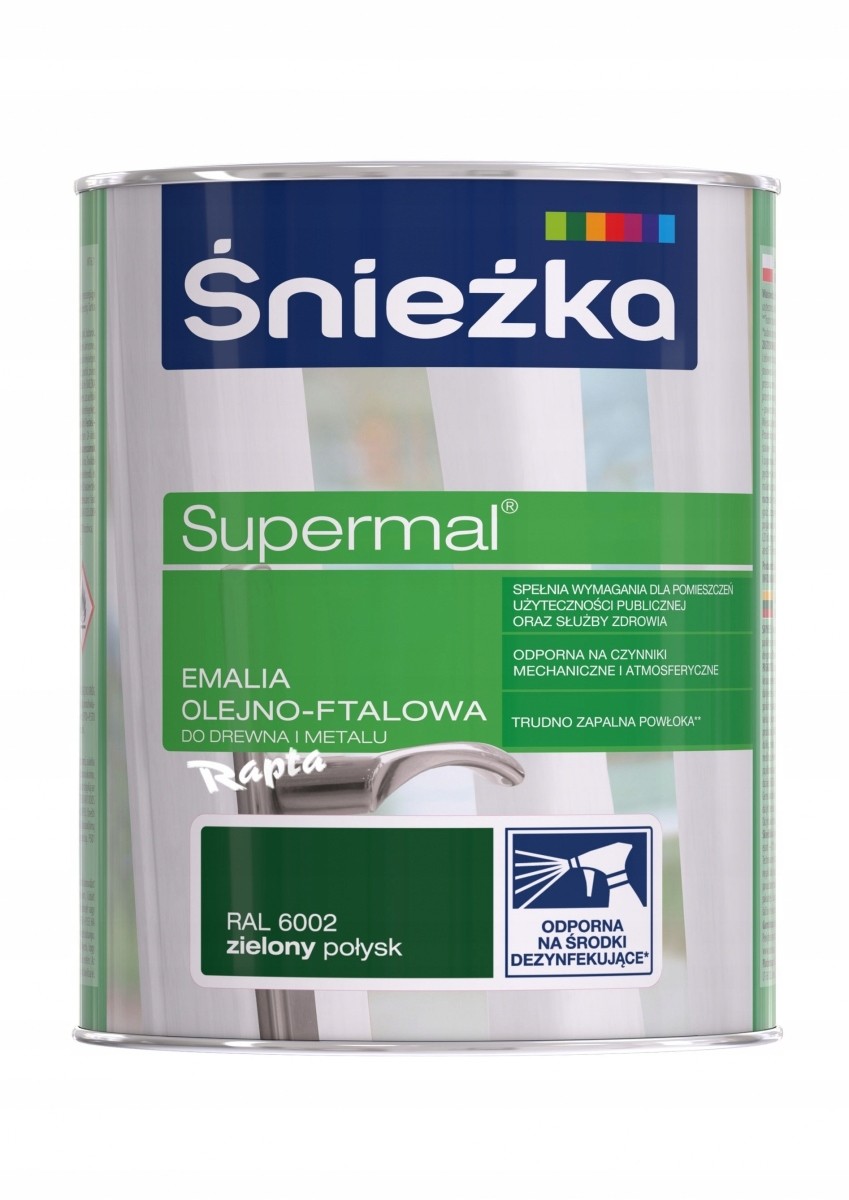 Śnieżka Emalia Olejna Zielony RAL6002 0,2L farba f