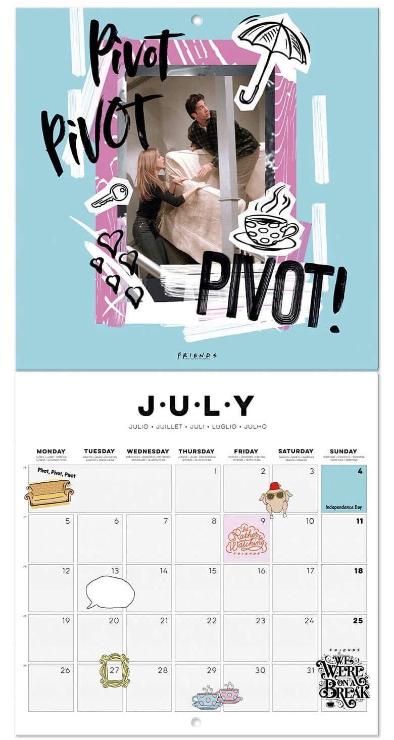 Friends Oficjalny kalendarz Przyjaciele 2021