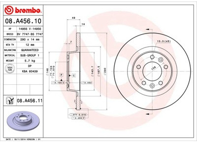 BREMBO 08.A456.11 08.A456.11