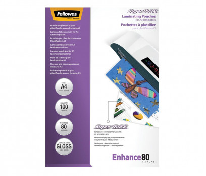 Fellowes Laminator Folie do laminowania SUPER QUICK 80 , 216x303 mm , A4, 100