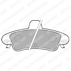 DELPHI Zestaw klocków hamulcowych, hamulce tarczowe LP1725