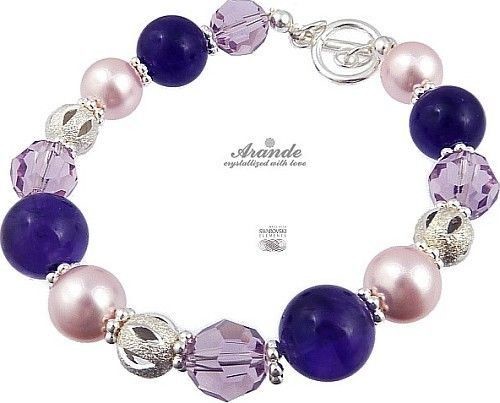 Swarovski Arande NOWE Piękna Bransoletka ROSE AMETHYST 700191