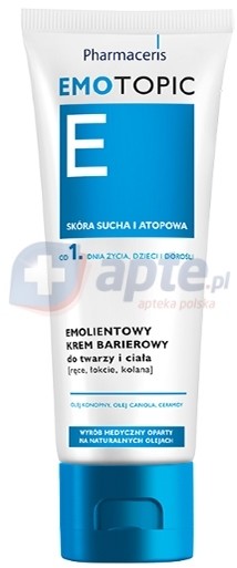 Pharmaceris EMOLIENTOWY KREM BARIEROWY do twarzy i ciała: ręce, łokcie, kolana zapobiegający szorstkości skóry i podrażnieniom