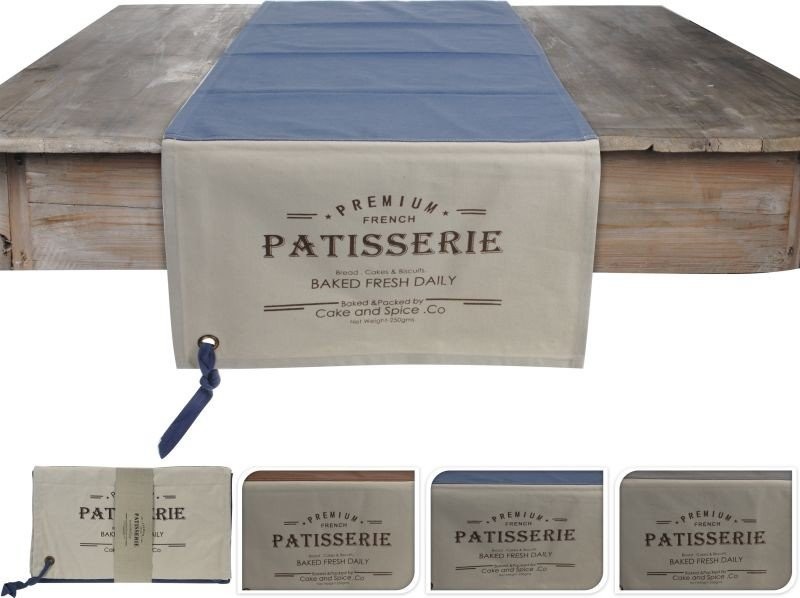Bieżnik, Patisserie granatowy, 40x150 cm