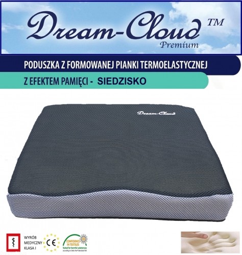 Dream-Cloud Poduszka Ortopedyczna Premium do Siedzenia 40x41x7cm DCSH1