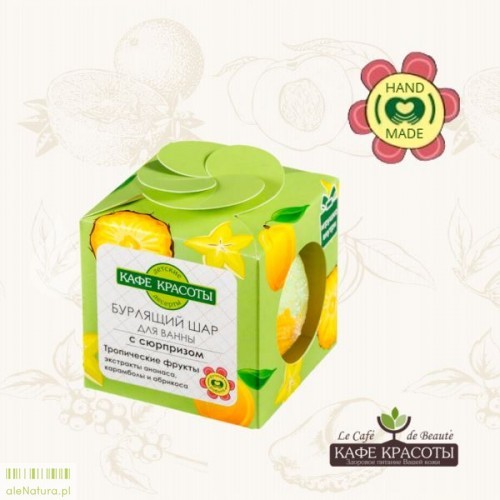 Le Cafe de Beaute La Cafe de Beaute TROPIKALNE OWOCE- musująca kula do kąpieli dla dzieci KK89