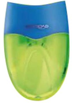 KEYROAD Temperówka KEYROAD Wave, plastikowa, podwójna, z pojemnikiem, pakowane na displayu, mix kolorów KR971687