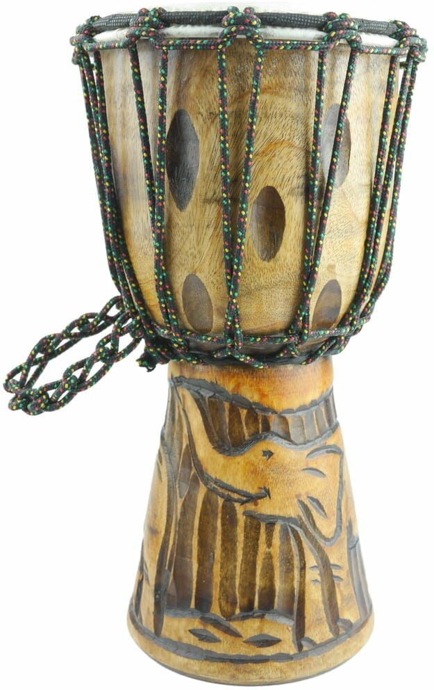 Max-land BĘBENEK, BĘBEN DJEMBE WYS. 30cm RZEŹBIONY SŁOŃ 30 - RZEŹBIONY SŁOŃ