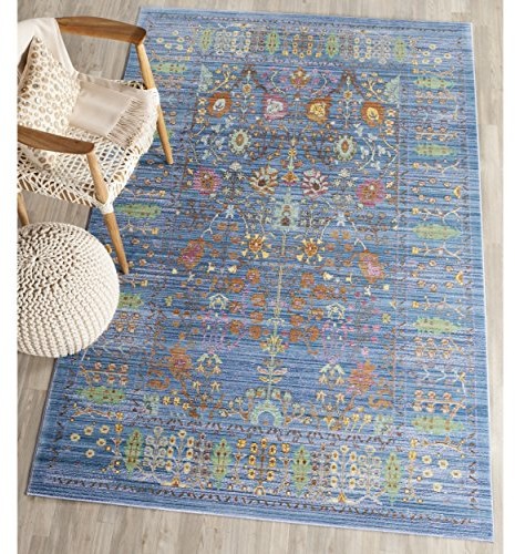 Safavieh val108 m tatum dywan, poliester, niebieski/wielobarwny VAL108M-4