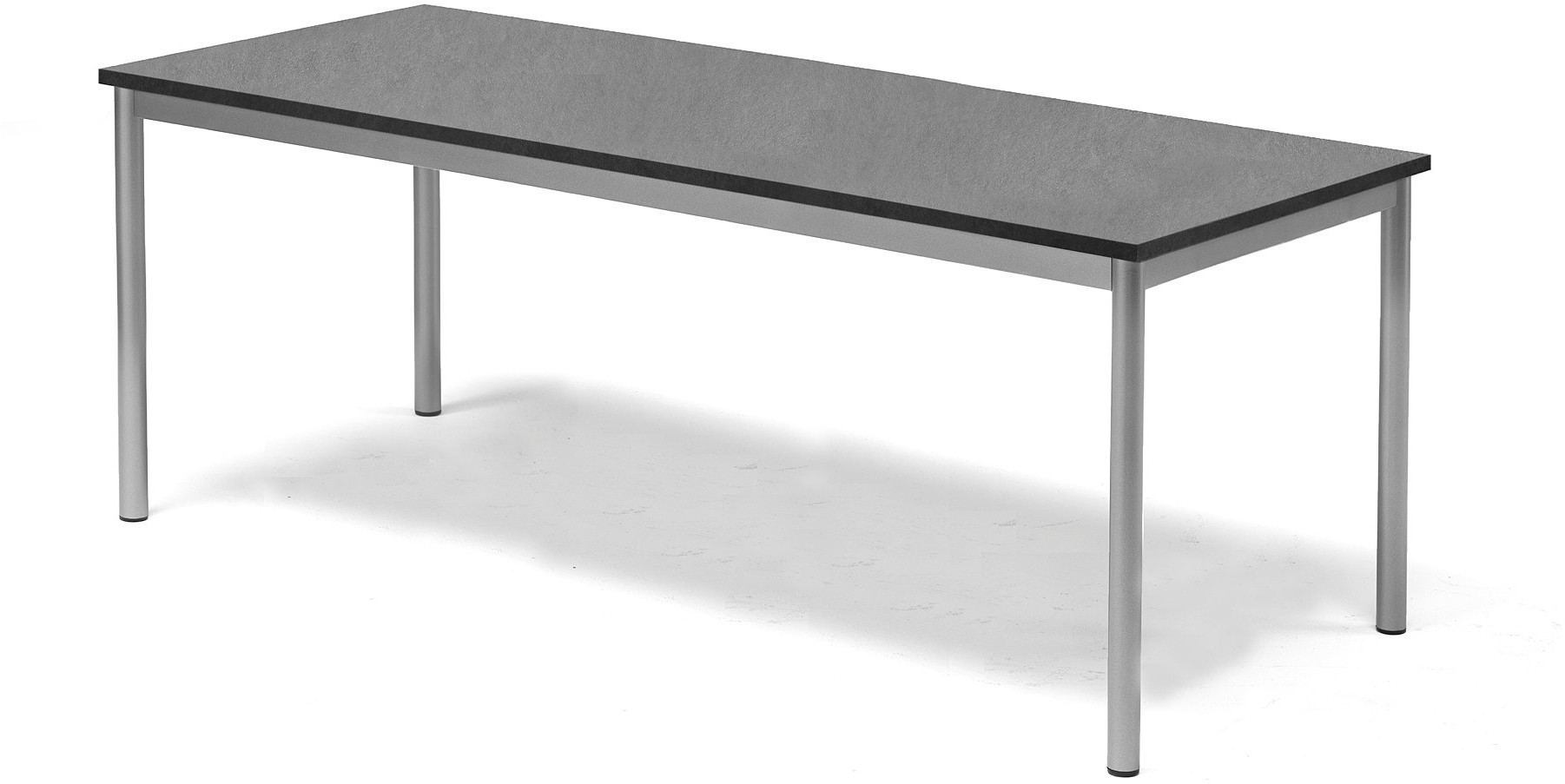 AJ Produkty Table Sonitus 1600x700h.600 mm. Frame black, tabletop darkgrey linoleu
