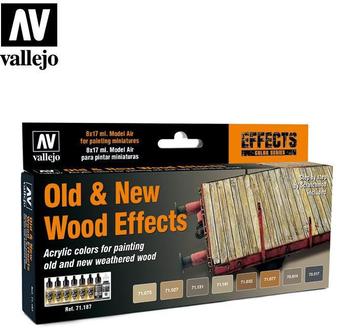Vallejo Model Air Zestaw 8 farb - Old And New Wood Effects by Scratchmod Vallejo 71187
