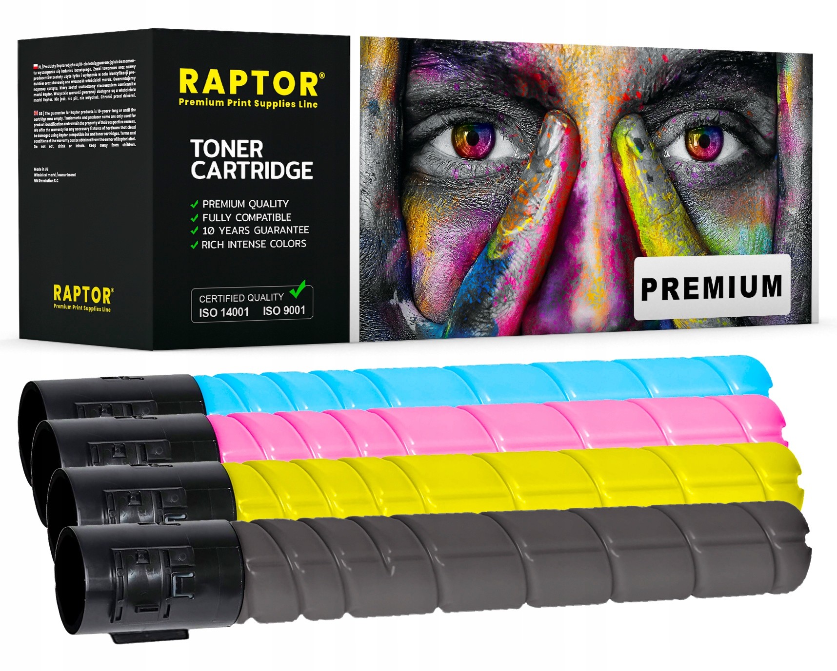4x Toner Premium Do Ricoh Aficio Mp C3001 C3501 XL