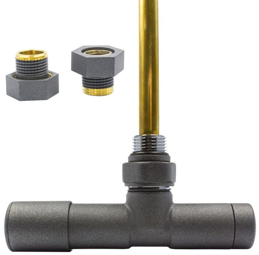 Varioterm Zawór regulacyjny UNICO ze złączką PEX/CU /GZ1/2 - grafit str. instalacja 1/2 - GZ1/2 lewy 000M875A005/L(GZ1/2)