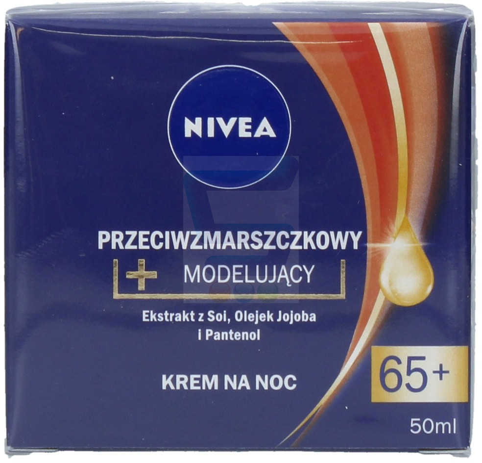 Zdjęcia - Kremy i toniki Nivea Przeciwzmarszczkowy + Modelujący krem na noc 65+ 50ml 