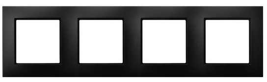 Ospel Ramka poczwórna Czarny metalik Aria - R-4U/33