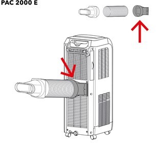 Trotec PAC 2000 E przyłącze wąż / urządzenie