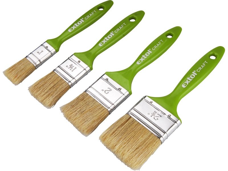 EXTOL EXTOL CRAFT pędzle płaskie, zestaw 4 szt. 91510