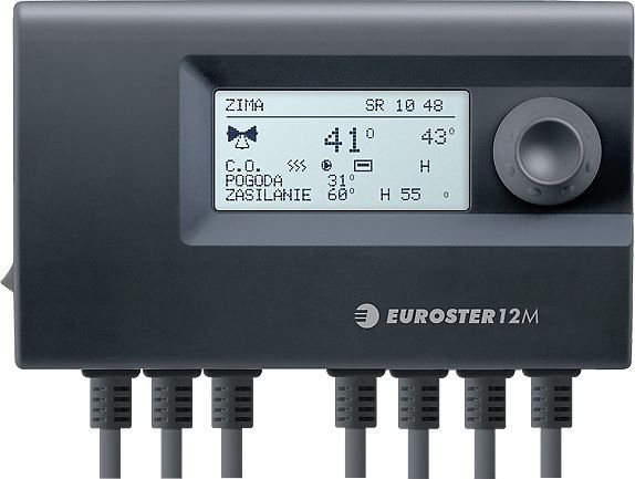 Euroster Sterownik regulacji temperatury obiegu grzewczego z zaworem 3 lub 4-drogowym 12M