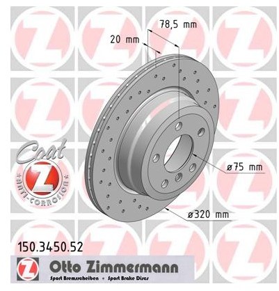 Zimmermann Tarcza hamulcowa 150.3450.52