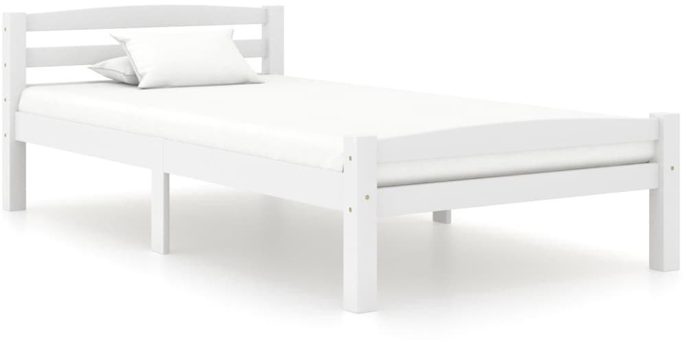 vidaXL Lumarko Rama łóżka, biała, lite drewno sosnowe, 90 x 200 cm! 322068