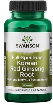 SWANSON Full Spectrum Korean Red Ginseng Root 400mg [ 90caps ] - Czerwony Żeń-Szeń