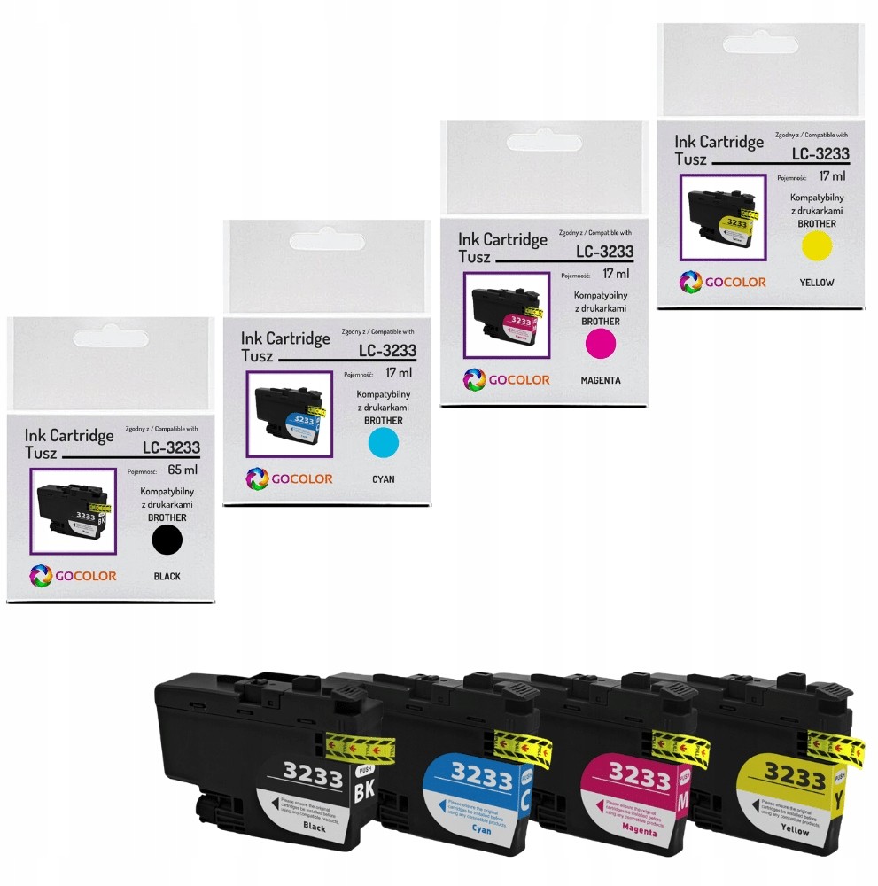 4x tusz LC-3233 do drukarki Brother DCP-J1100 Dw