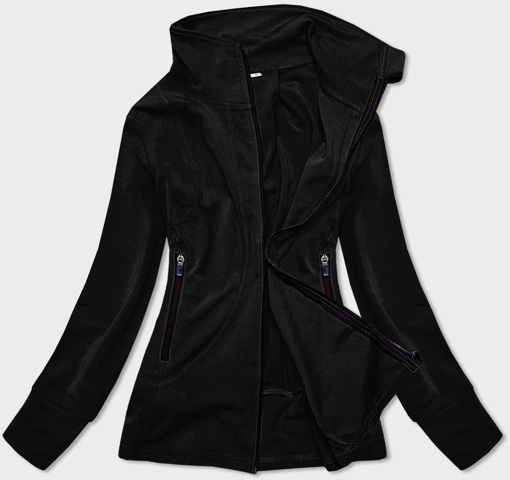 J.STYLE DAMSKA BLUZA ZE STÓJKĄ CZARNA (HD150-01) - J.STYLE