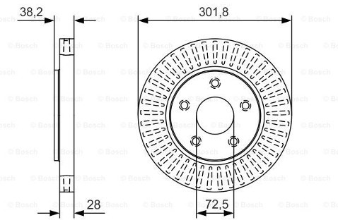BOSCH Tarcza hamulcowa przednia, 0 986 479 B17  0986479B17