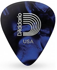 D'Addario D'Addario Blue Pearl Kostki do gitary, celuloid, 100 szt., Light 0.50 mm 1CBUP2-100