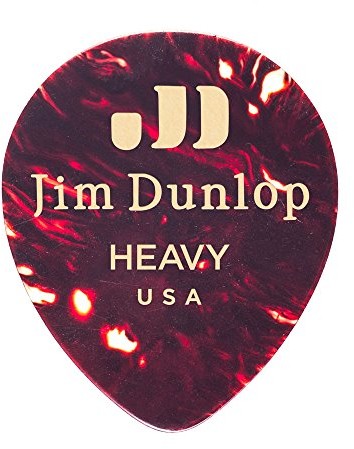 Dunlop Jim 485P05HV Genuine Celluloid Tear Drop, Shell, 12/Player's Pack 485P-05HV