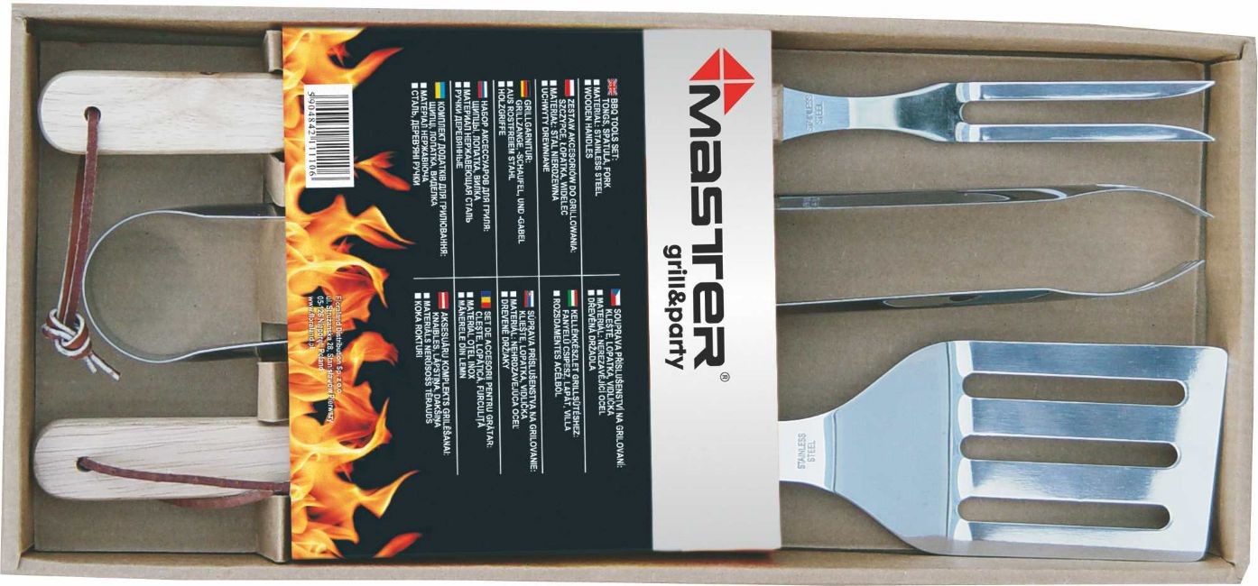 MasterGrill Zestaw akcesoriów do grilla 3szt MG110 MG110
