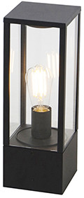 QAZQA Przemysłowa lampa zewnętrzna czarna 40 cm IP44 - Charlois