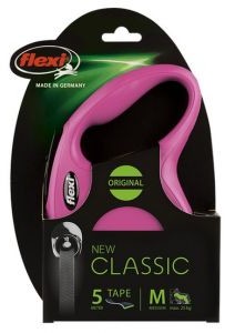 Flexi New Classic Smycz taśma M 5m różowa [FL-2237]