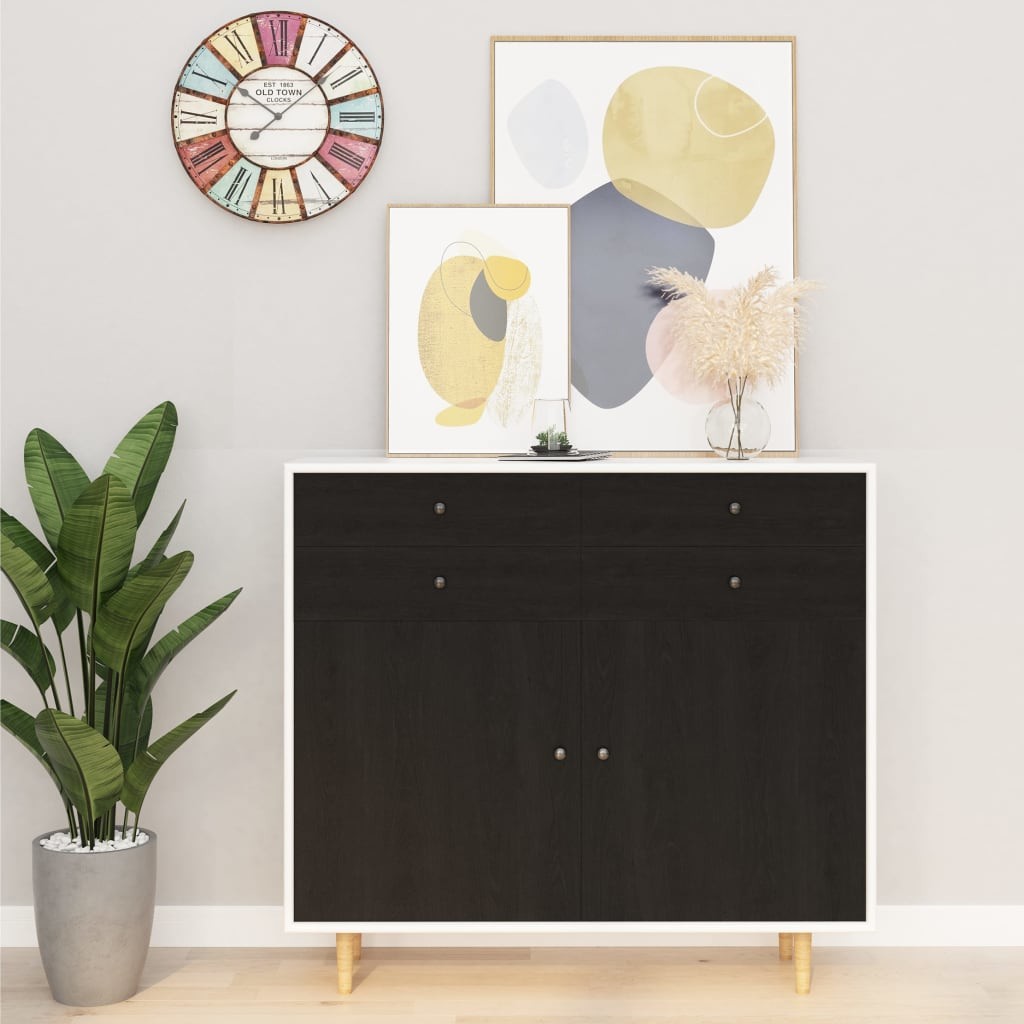 vidaXL Okleiny meblowe samoprzylepne, 2 szt., ciemne drewno, 500x90 cm vidaXL