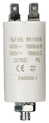 Fixapart Silnik na kondensatory z tulejkami 6,3 MM/lutowane końcówki, 1...60 F biały W1-11006N