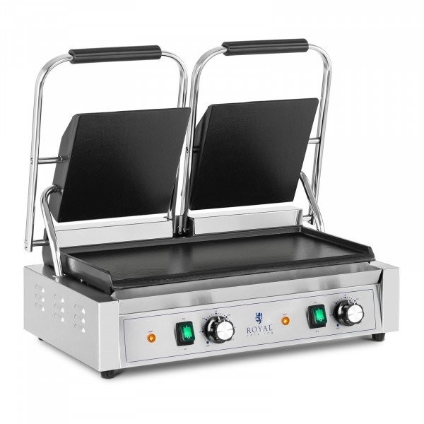 Royal Catering Grill kontaktowy płyty gładkie 3600 W RCPKG-3600-S