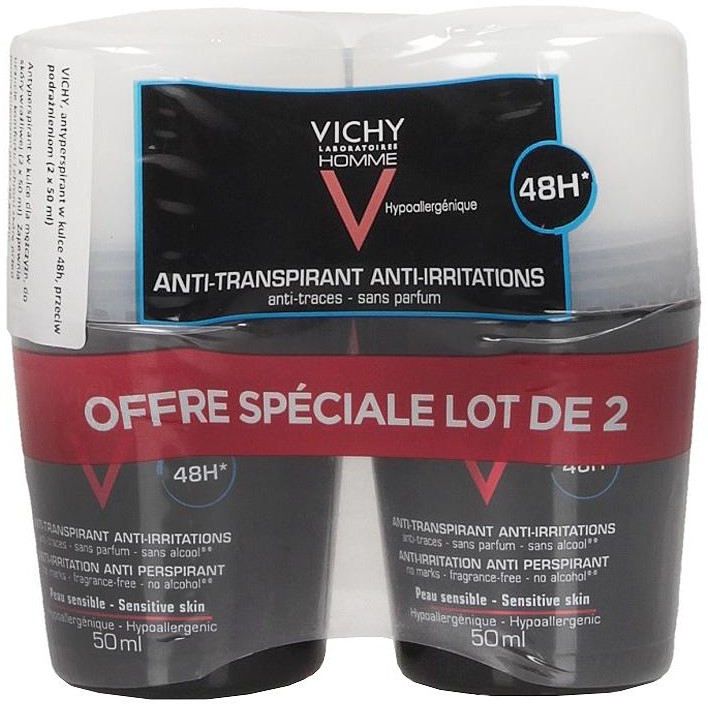 Vichy Homme Antyperspirant w kulce 48h przeciw podrażnieniom