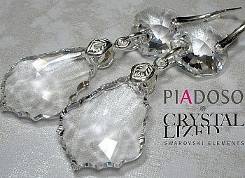 Arande SWAROVSKI piękny długi komplet+łańcuszek CRYSTAL 1571390123
