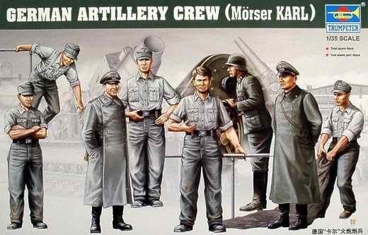 Trumpeter Niemiecka obsługa moździerza Karl (8 Figurek) 00409