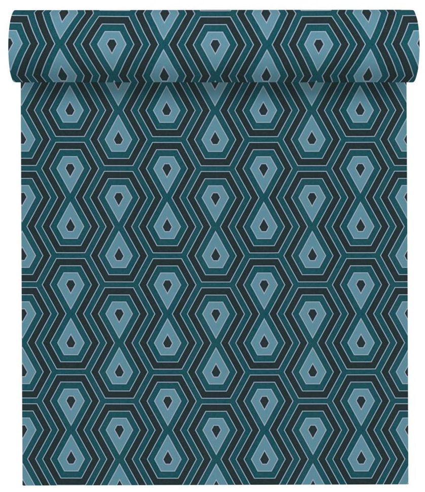 Tapeta Jungle Chic 377072 niebieska winylowa na flizelinie