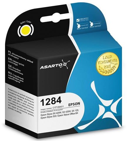 Asarto Tusz do Epson 1284 | C13T12844012 | 264 str. | yellow polcan-AS-E1284Y