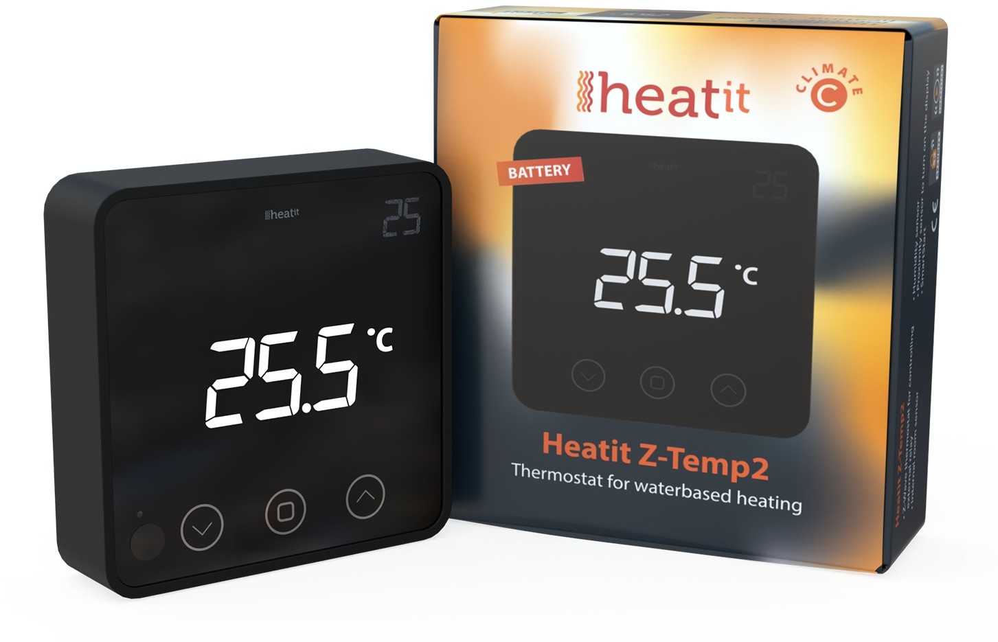 Zdjęcia - Pozostałe dla bezpieczeństwa Heatit Z-Temp2 bezprzewodowy termostat Z-wave (cz) 