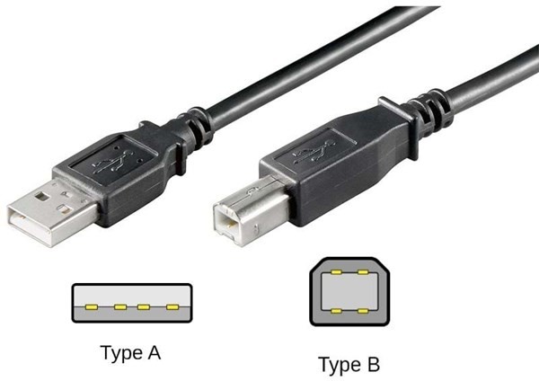 Pro Pro USB 2.0 A/B - Black - 0.25m 4040849951299