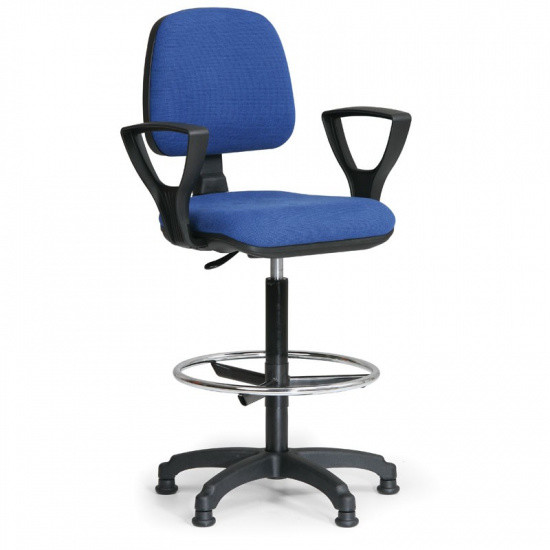 B2B Partner Podwyższone krzesło MILANO z podłokietnikami - niebieske 300018