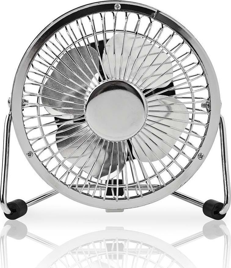 Nedis Metal Mini Fan | 10 cm Diameter | USB powered | Chrome FNDK1CR10