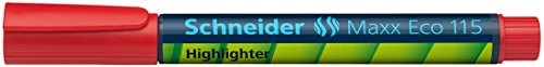 Schneider tekstu marker Maxx Eco 115 z wkładem 666, odporna na światło, wielokrotnego napełniania, z klipsem, czerwony 111502