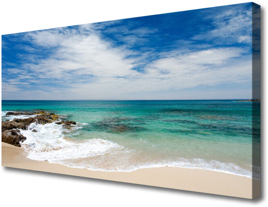 PL Tulup Obraz Canvas Plaża Morze Krajobraz 125x50cm